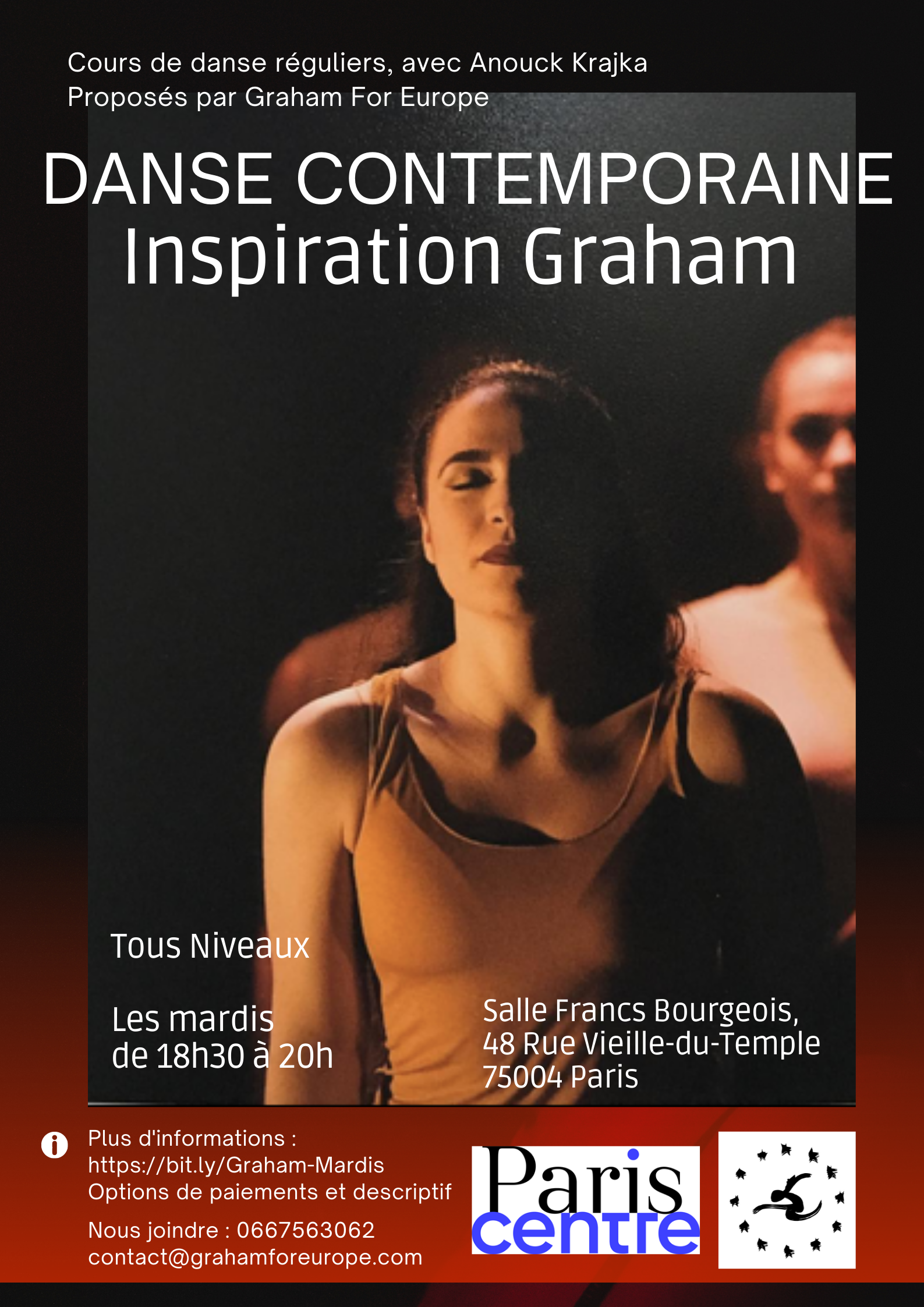 🇫🇷 Danse contemporaine inspiration Graham – tous les mardis à Paris