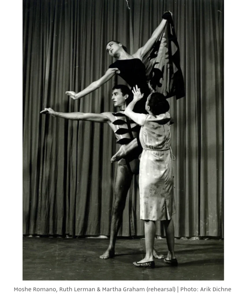 Moshe Romano and Ruth Lerman, Batsheva dancers rehearsing with Martha Graham. Credit: Arik Dichne.